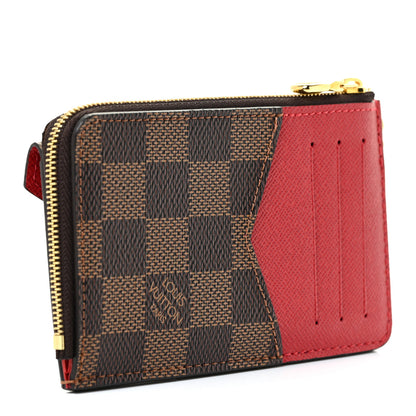 Louis Vuitton Damier Ebene Recto Verso Card Holder Red 3 of 10