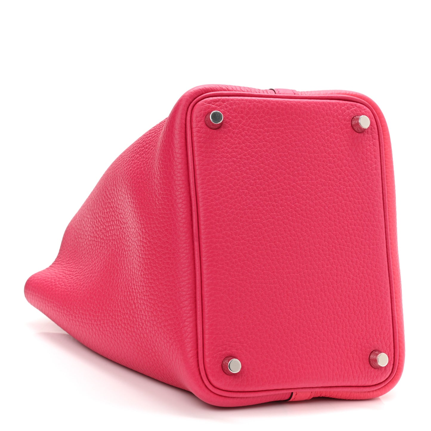 Taurillon Clemence Tri-Color Picotin Lock 18 PM Rose Extreme Rose Mexico Rouge De Coeur