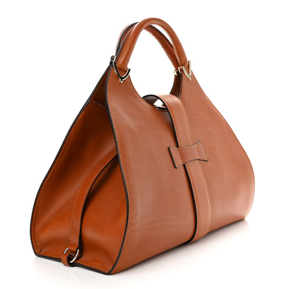 Gucci Calfskin Medium Stirrup Top Handle Bag Brown 2 of 10