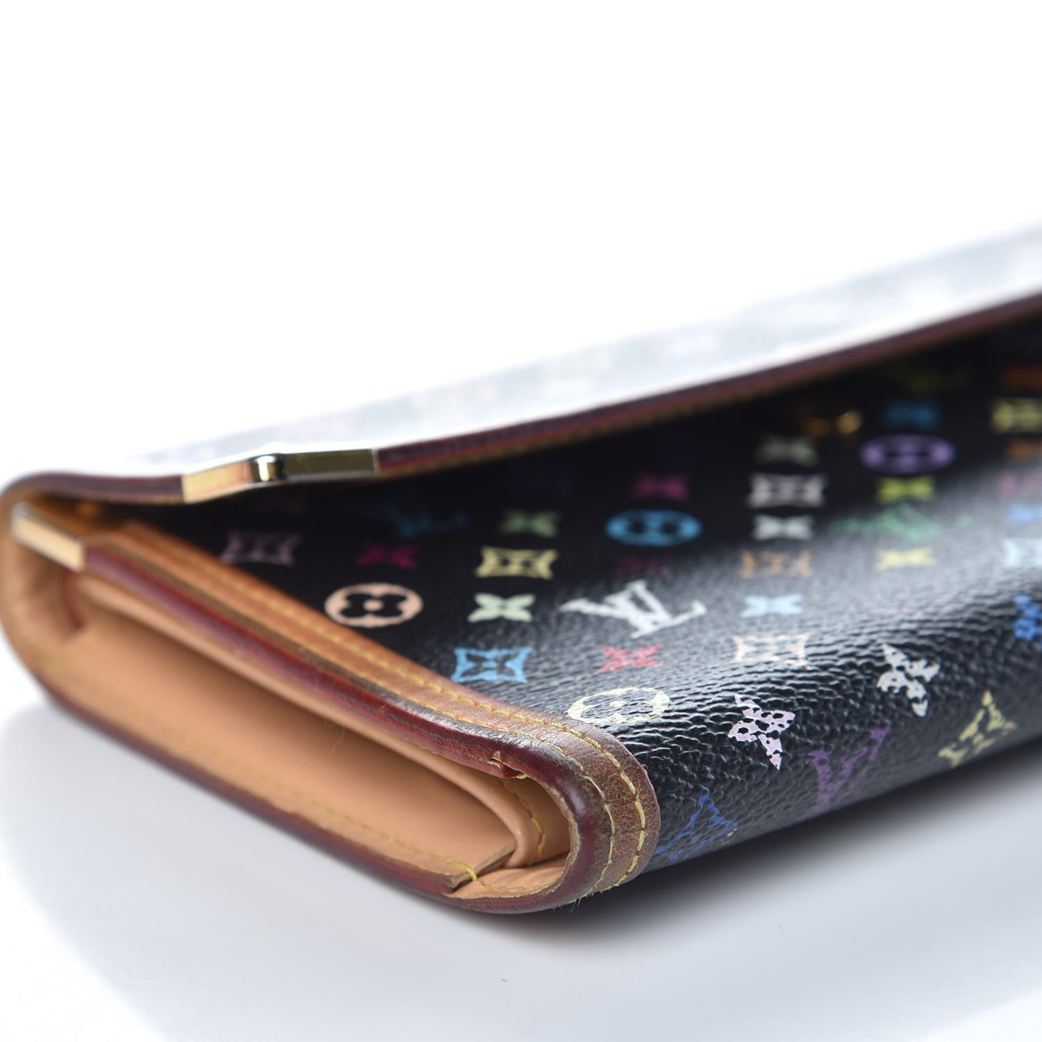 Louis Vuitton Monogram Multicolor Porte Tresor International Wallet Black 13 of 16
