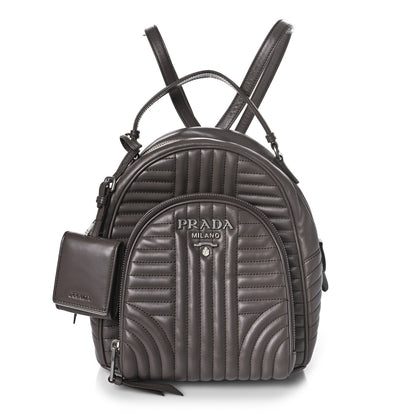Prada Soft Calfskin Impunture Diagramme Day Backpack Bambu 1 of 8