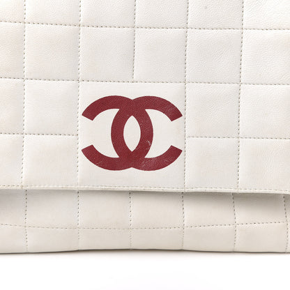 Chanel Lambskin Square Stitched Sport Flap White Red 15 of 15