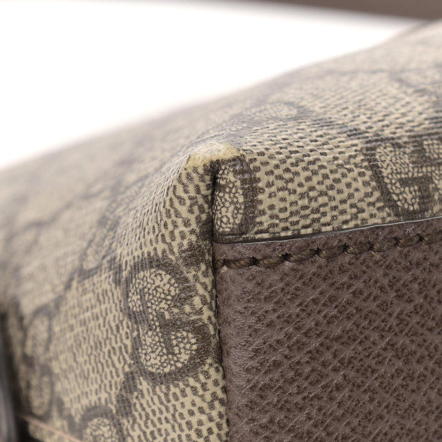 Gucci GG Supreme Monogram Textured Dollar Calfskin Web Small Ophidia Dome Shoulder Bag Beige Ebony New Acero 10 of 12