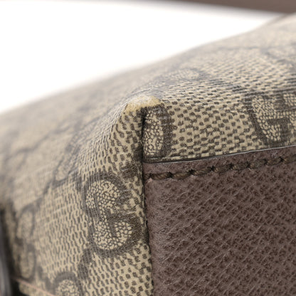 Gucci GG Supreme Monogram Textured Dollar Calfskin Web Small Ophidia Dome Shoulder Bag Beige Ebony New Acero 10 of 12
