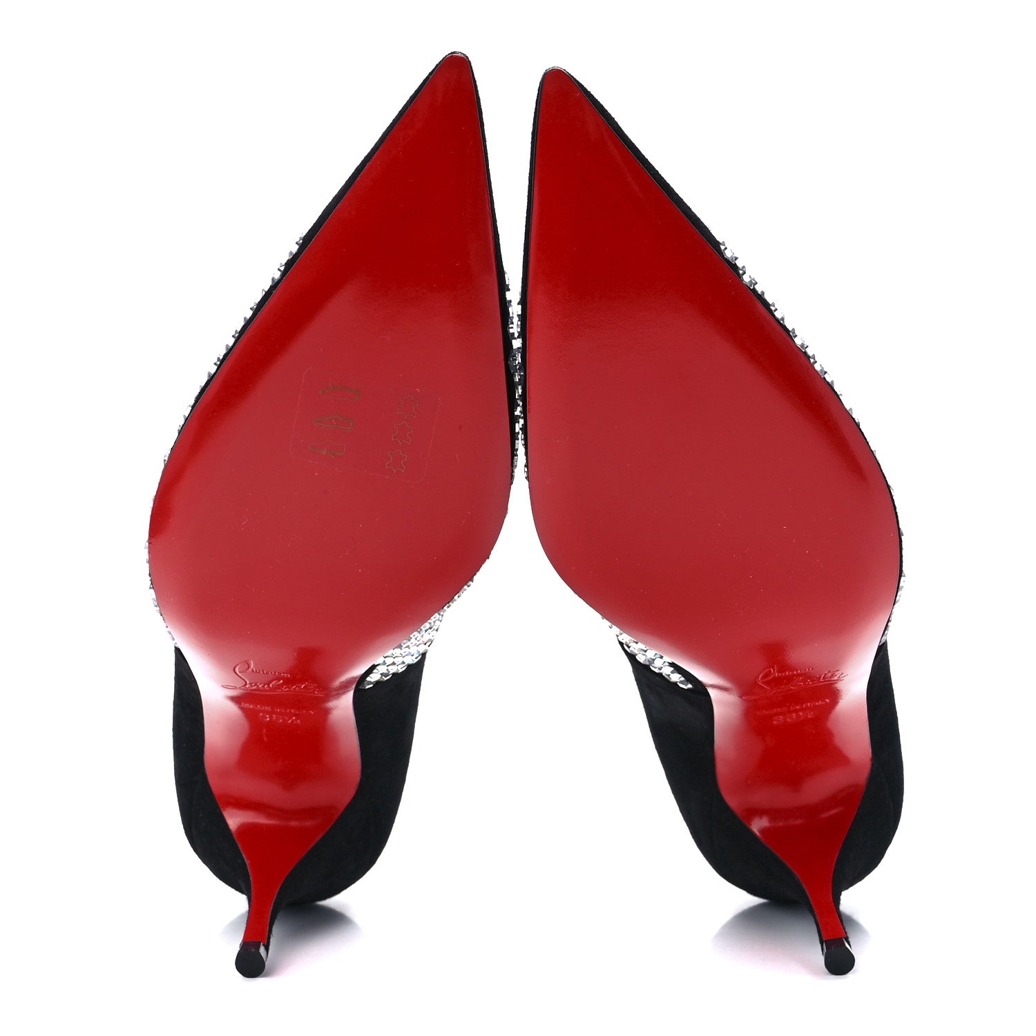 Christian Louboutin Suede Championne Strass 80 Pumps 36.5 Black 5 of 7