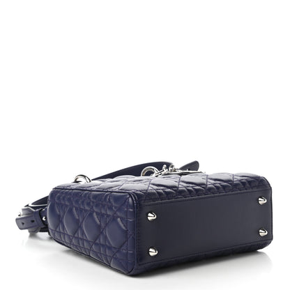 Christian Dior Lambskin Cannage Small Lucky Badges My Lady Dior Navy 4 of 11