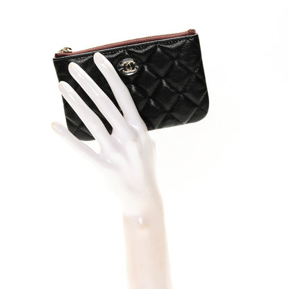 Chanel Caviar Quilted Small Cosmetic Case Black 2 of 7