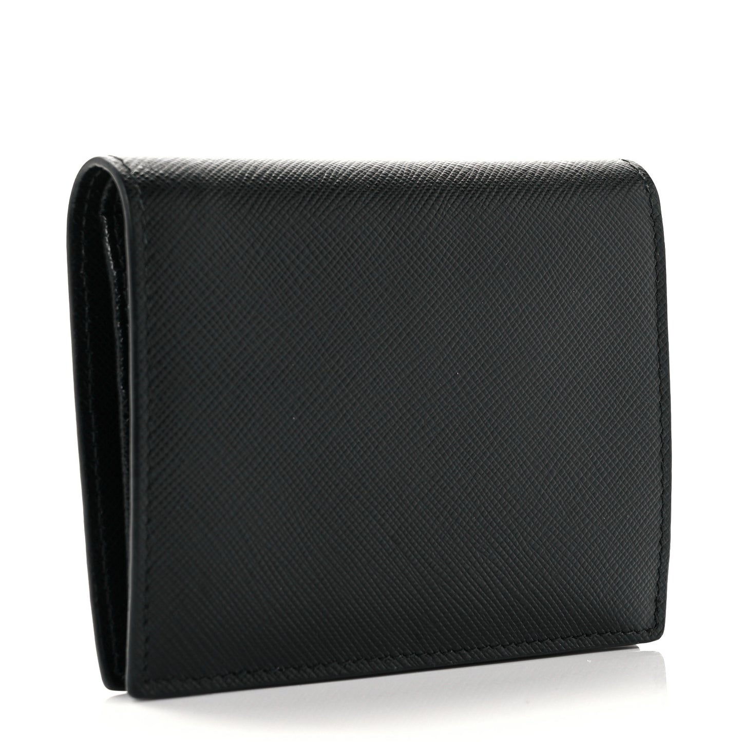 Saffiano Shine Bi-Fold Wallet Black