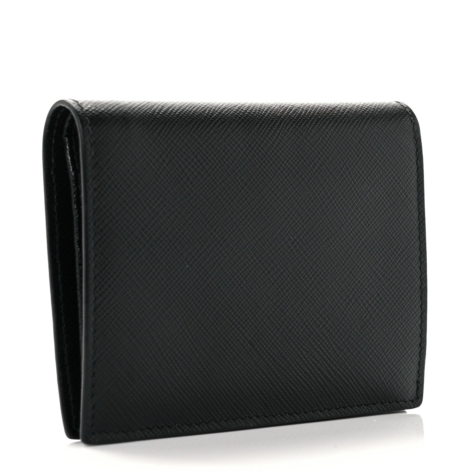 Prada Saffiano Shine Bi-Fold Wallet Black 3 of 8