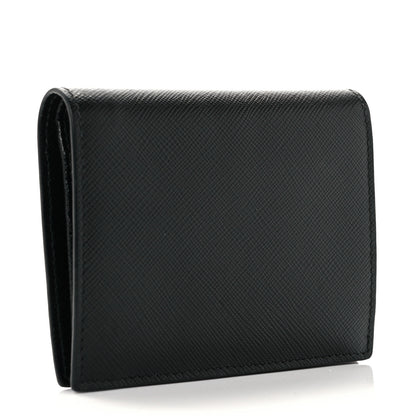 Prada Saffiano Shine Bi-Fold Wallet Black 3 of 8