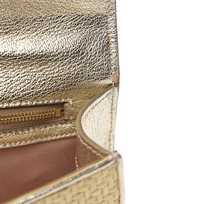 Miu Miu Raffia Madras Crystal Embellished Lady Shoulder Bag Naturale Pirite 10 of 10
