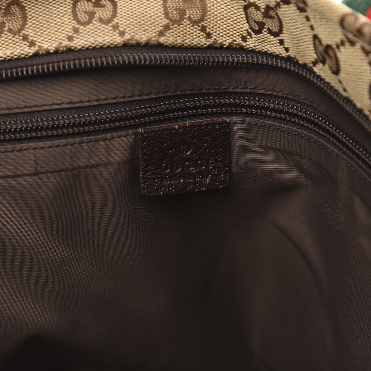 Monogram Web Large Diaper Tote Brown