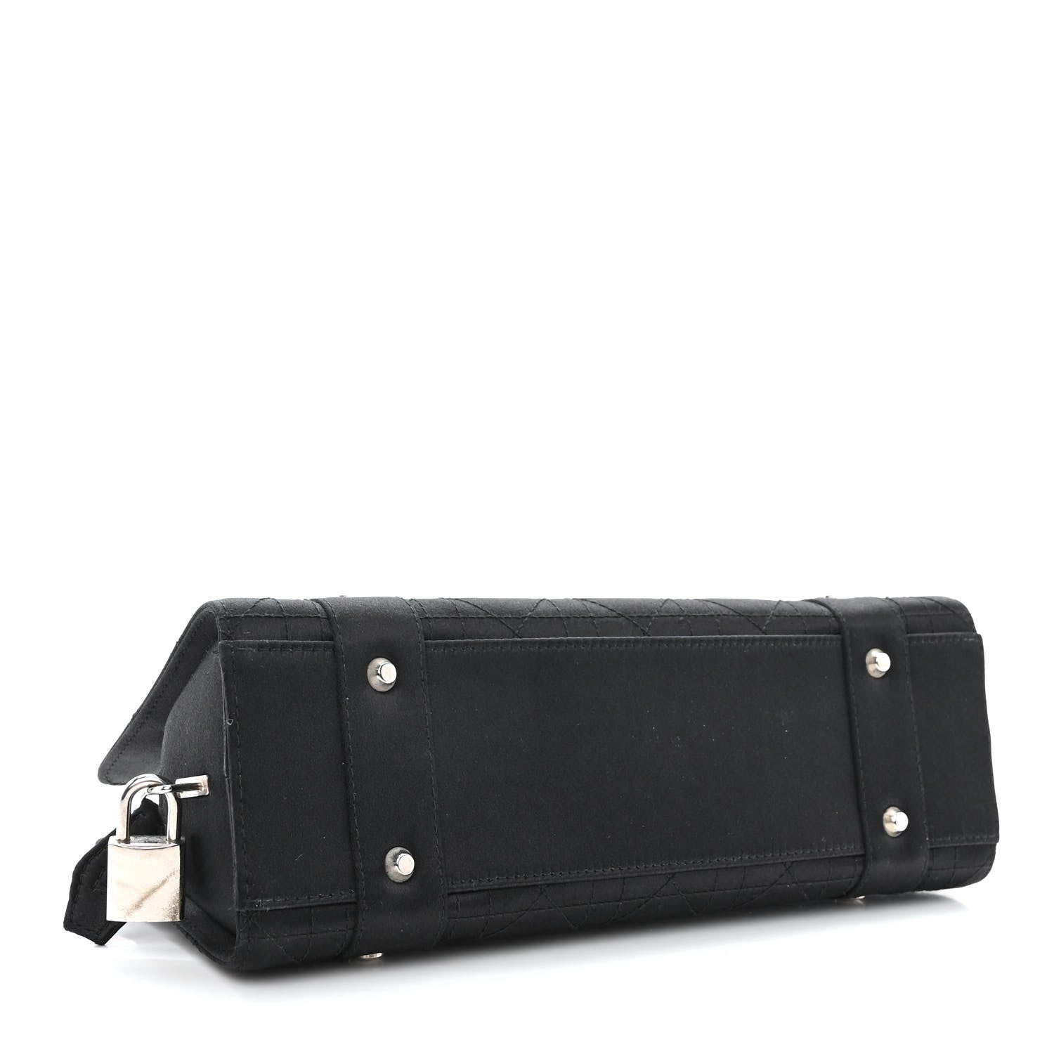 Christian Dior Satin Cannage Stitched Small East West Lady Dior Black 4 of 10