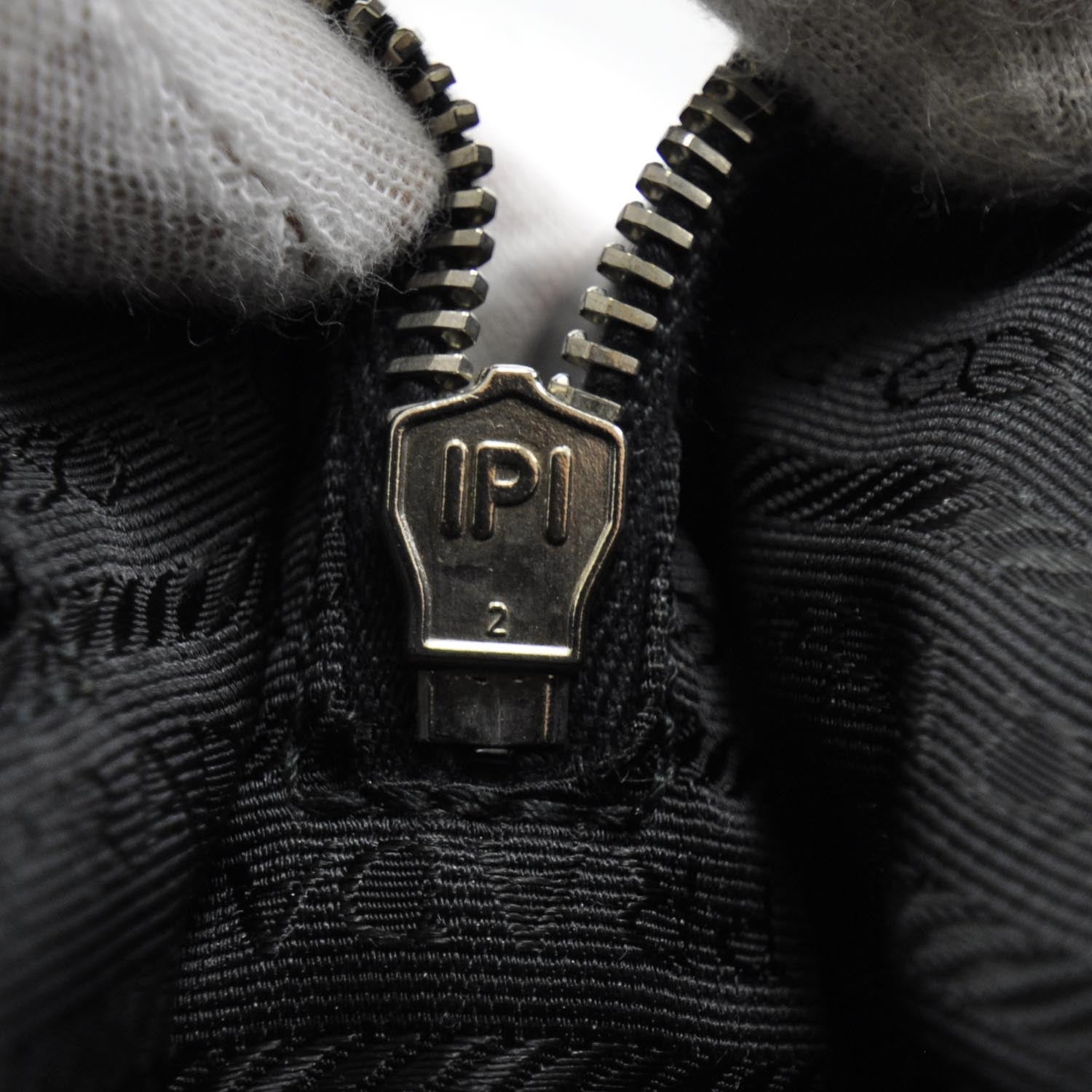 Prada Vitello Drive Perforated Bowling Bag Gesso Black 10 of 12