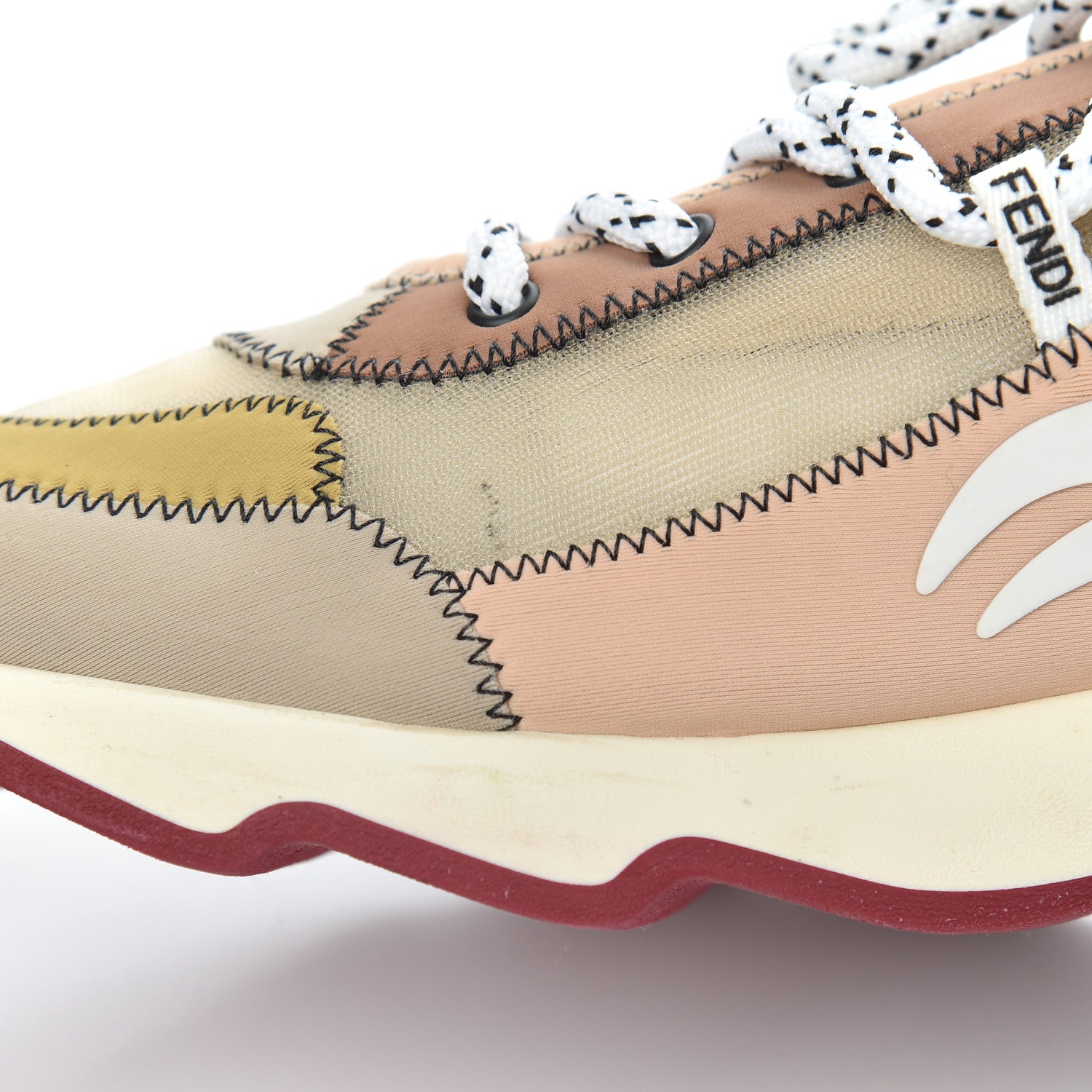 Fendi Technical Mesh Lycra FFreedom Patchwork Sneakers 40 Mosaico 16 of 19
