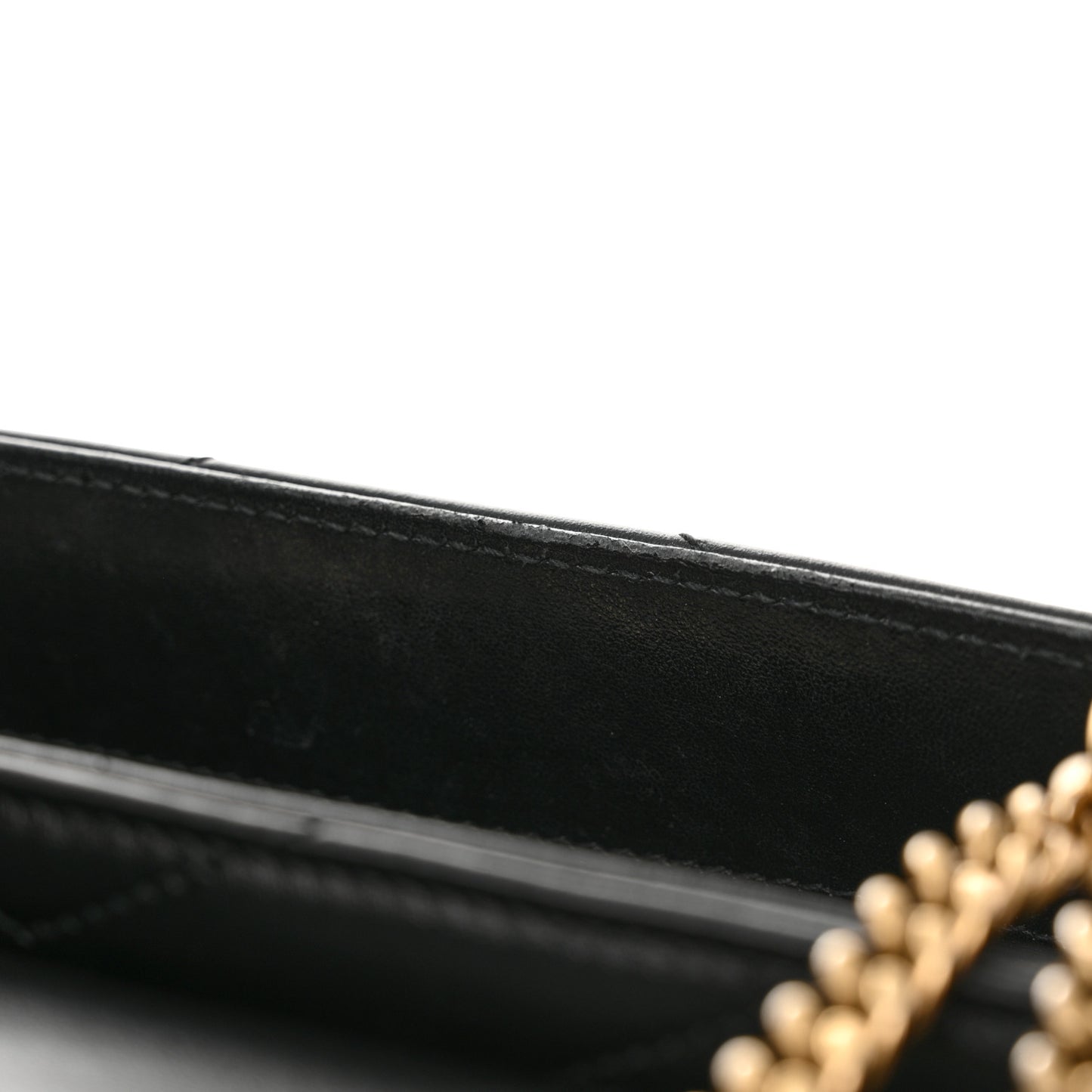 Calfskin Y Quilted Monogram Small Loulou Chain Satchel Black
