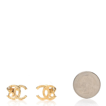 Chanel Metal CC Lion Earrings Gold 2 of 4