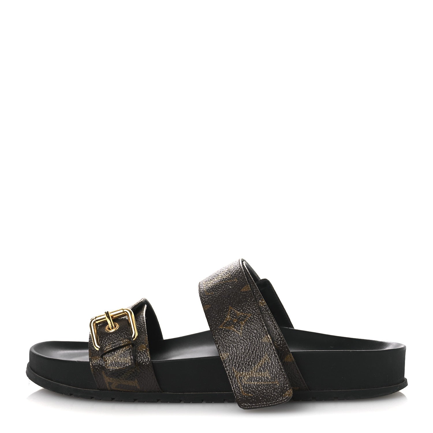 Louis Vuitton Monogram Bom Dia Mule Sandals 39 Black 1 of 11