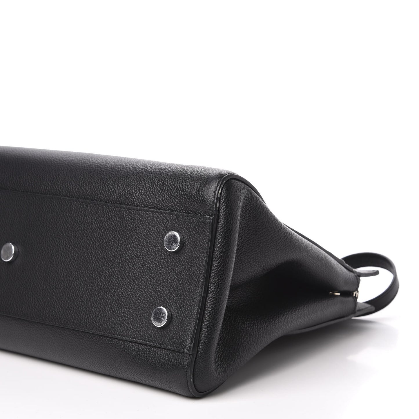 Grained Calfskin Medium Rive Gauche Cabas Black