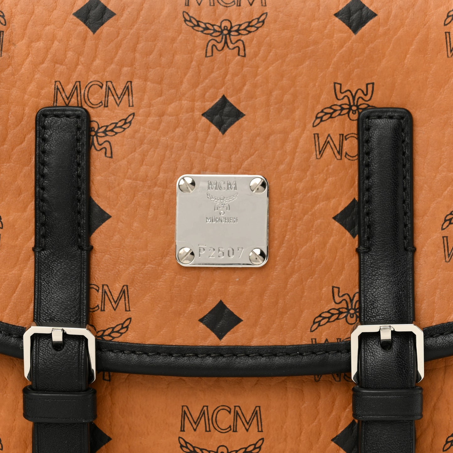 Visetos Small Crossbody Flap Messenger Cognac