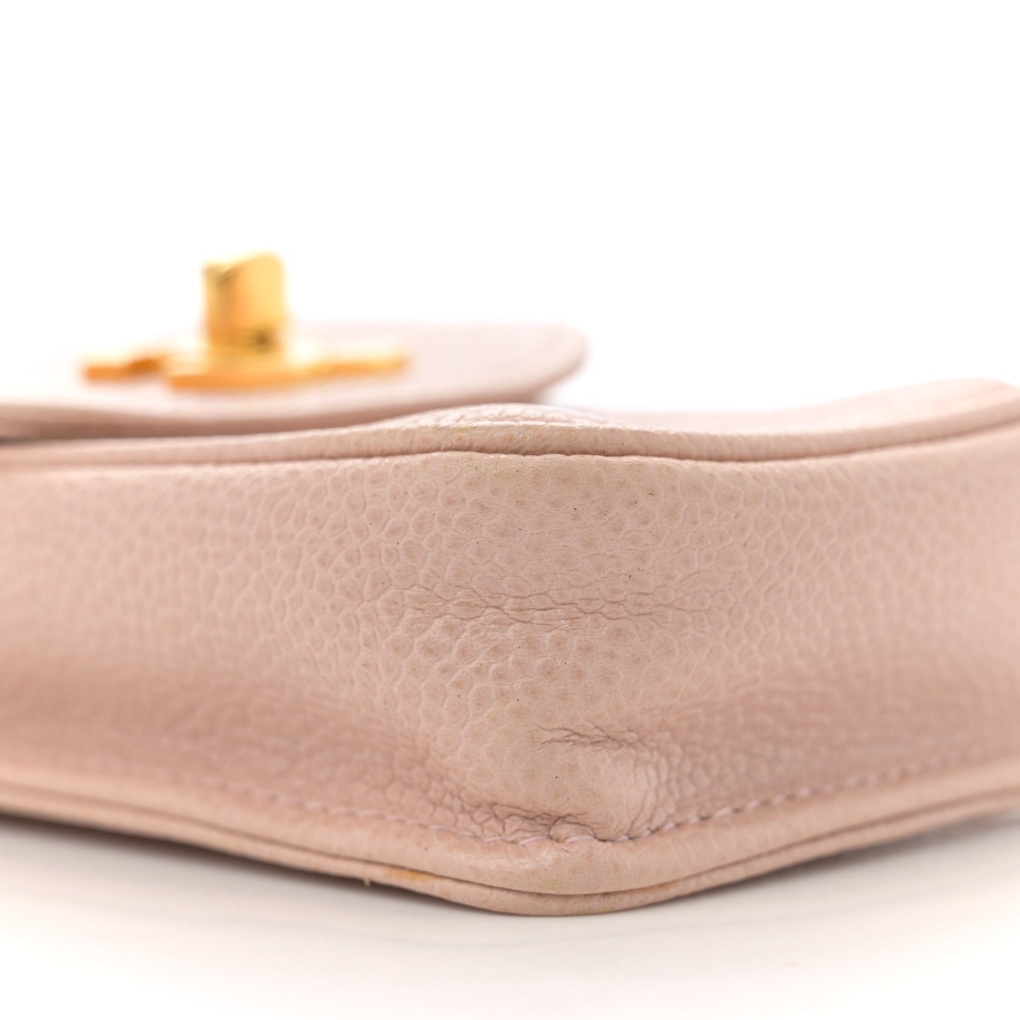 Caviar Phone Holder Crossbody Beige