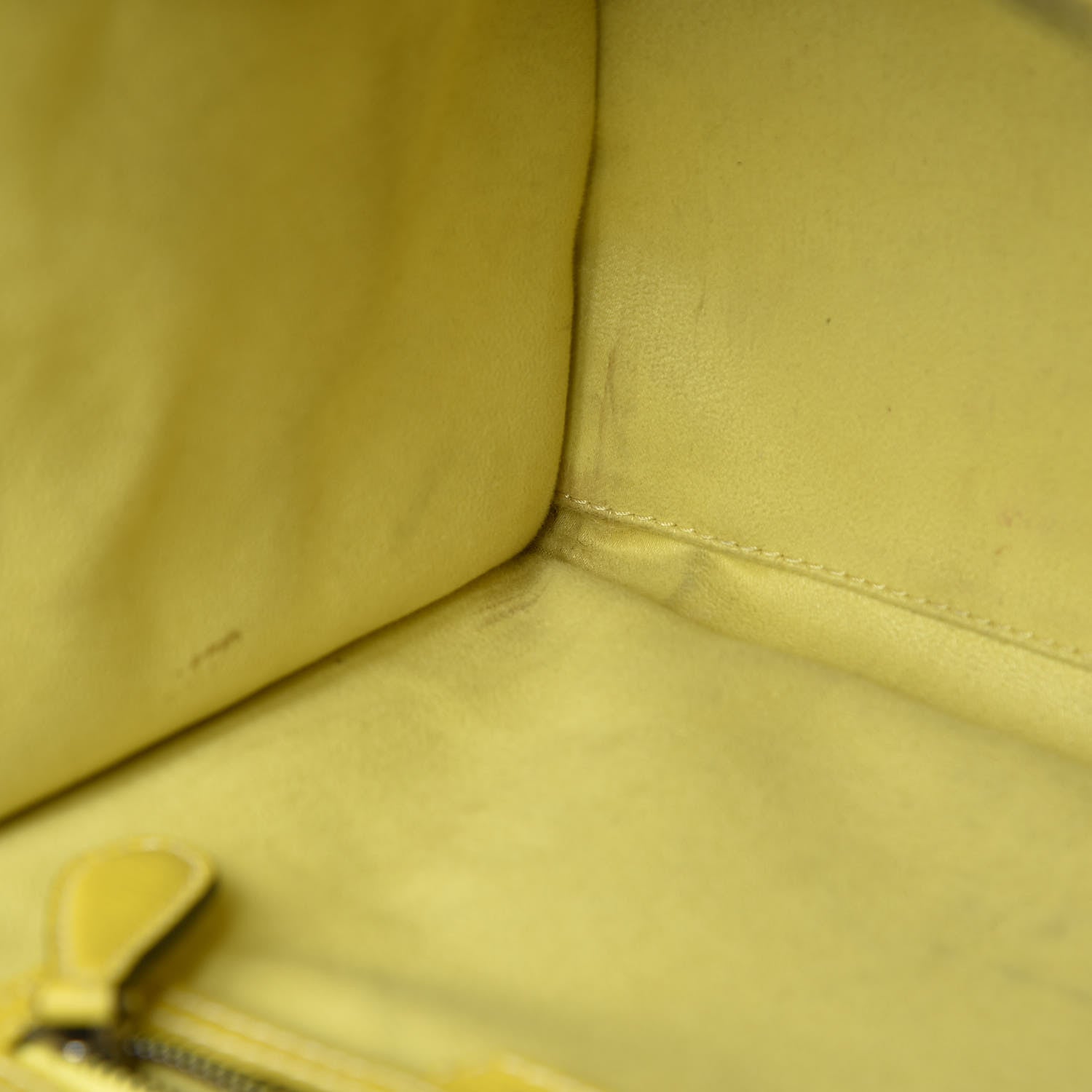 Celine Drummed Calfskin Micro Luggage Citron 15 of 19
