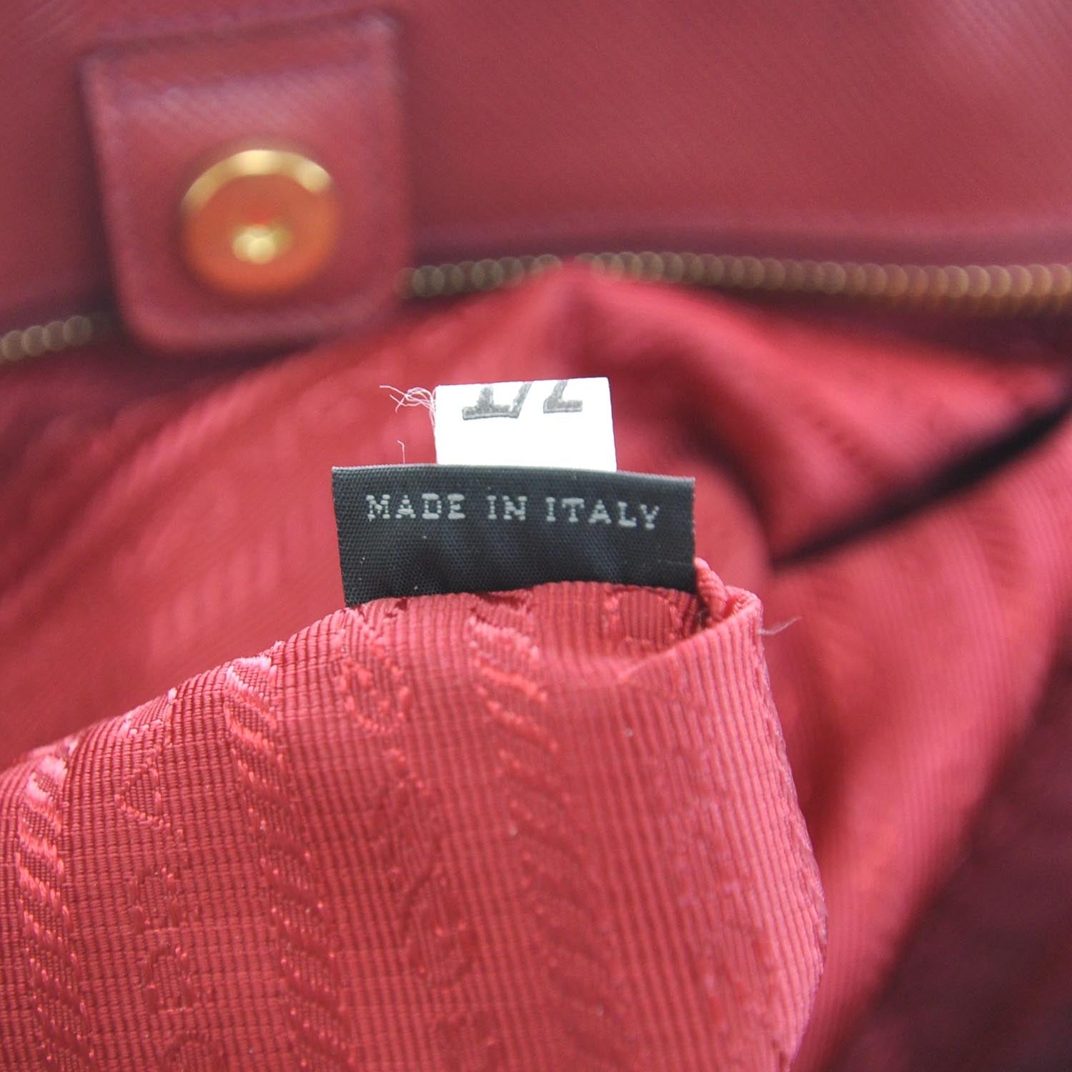 Prada Saffiano Lux Large Tote Fuoco 10 of 11