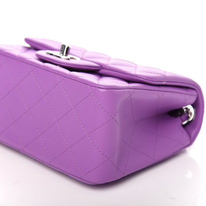 Chanel Lambskin Quilted Mini Square Flap Purple 9 of 10