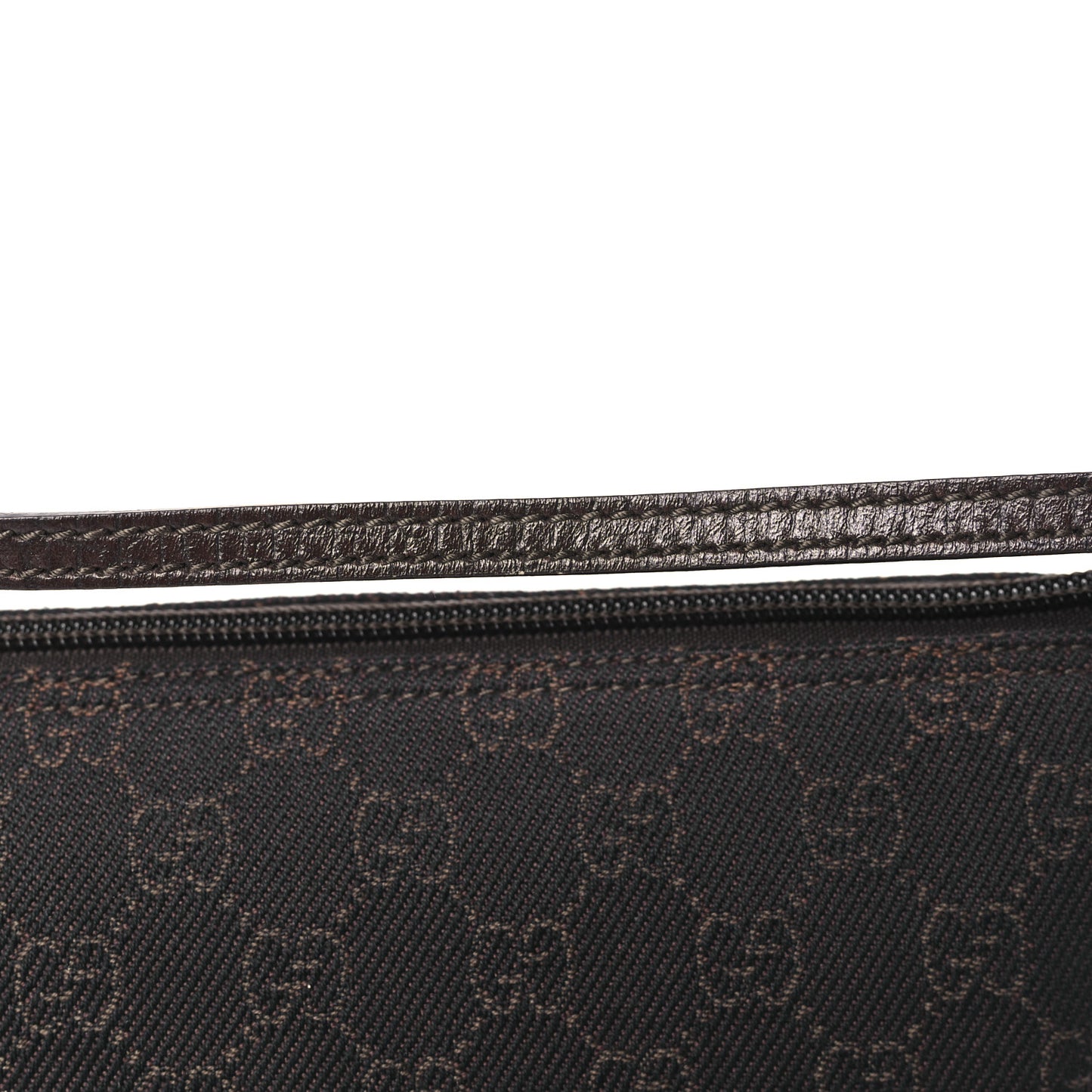 Denim Monogram Boat Pochette Dark Brown