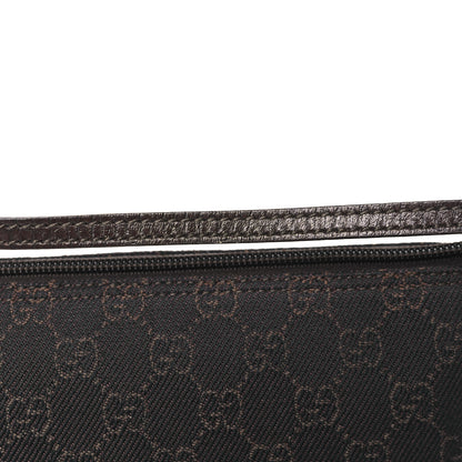 Gucci Denim Monogram Boat Pochette Dark Brown 12 of 13