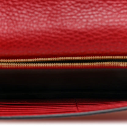 Gucci Dollar Calfskin Medium Betty Chain Wallet Red 5 of 9