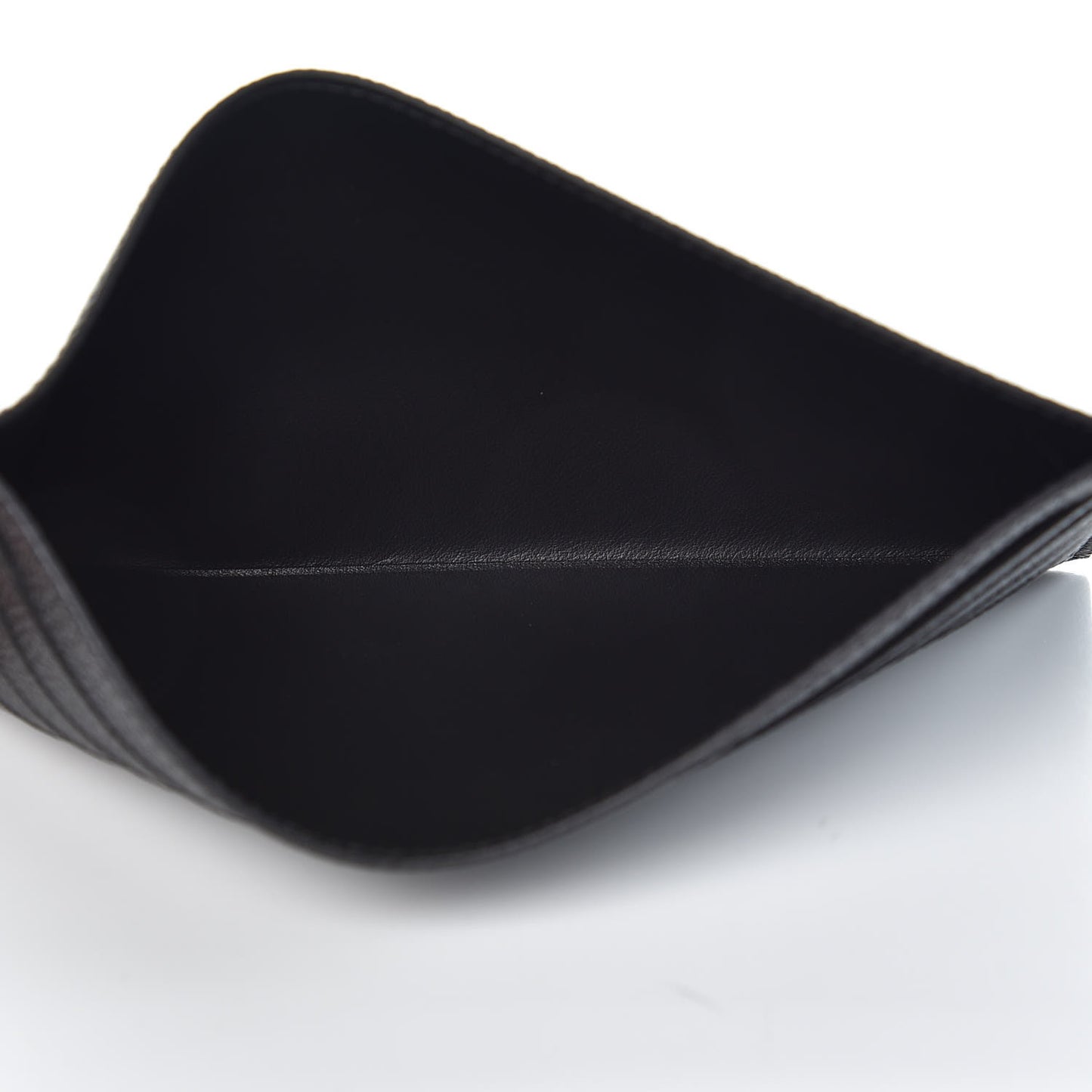 Calfskin Felicie Chain Wallet Card Holder Insert Black