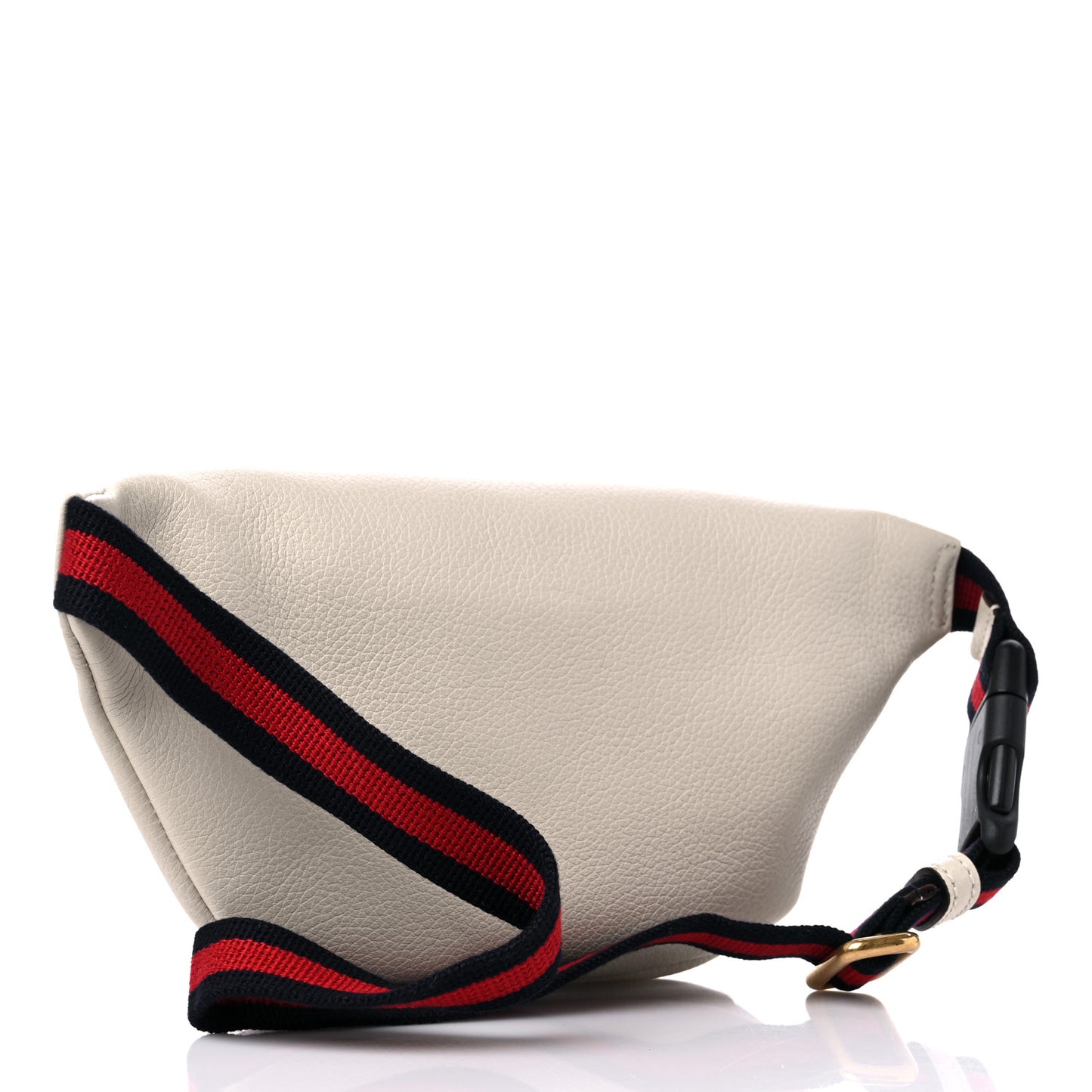 Grained Calfskin Small Logo Belt Bag White