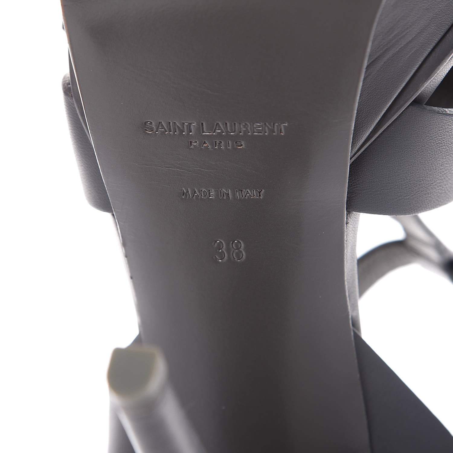 Saint Laurent Calfskin Tribute 105 Platform Sandals 38 Earth 7 of 9