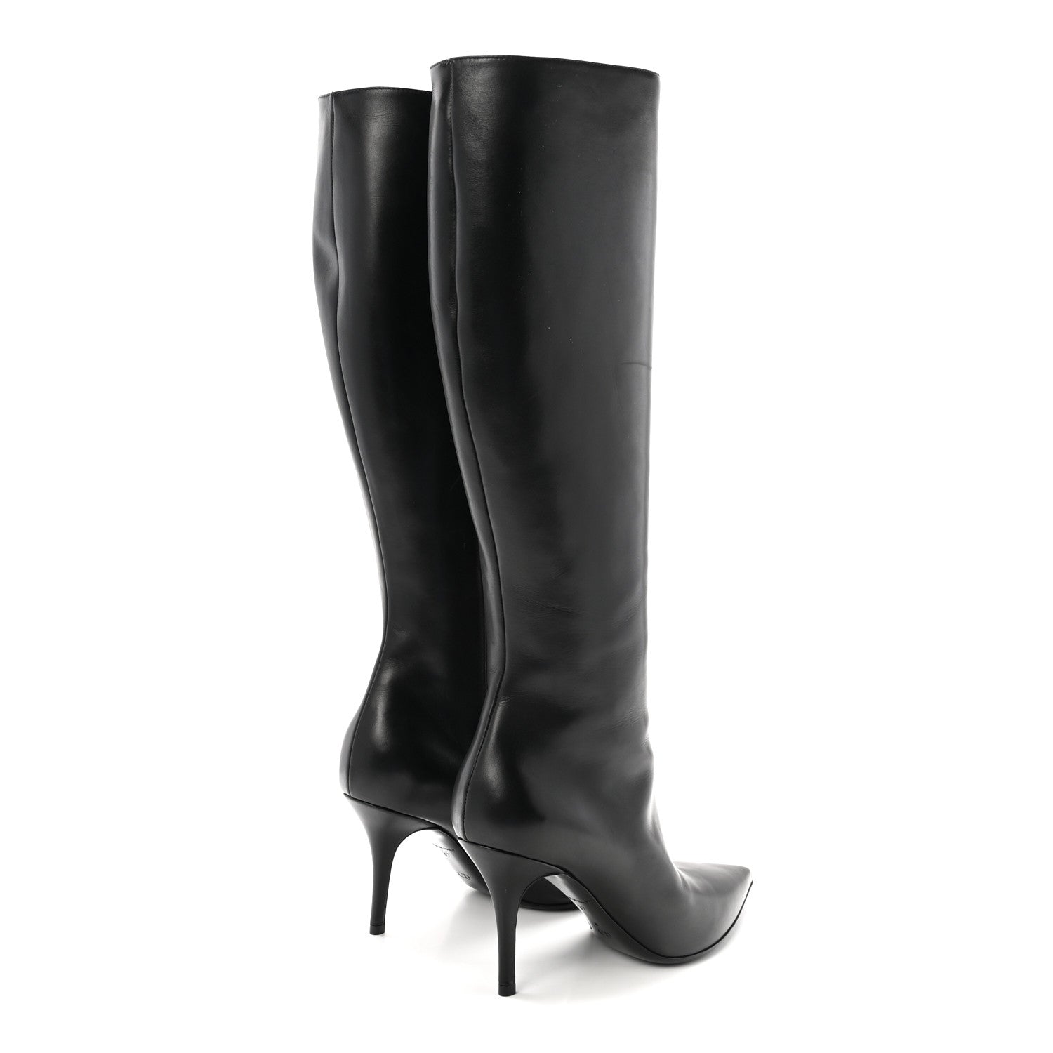 Christian Dior Calfskin Cherie Pointy Toe Tall Boots 37 Black 5 of 9