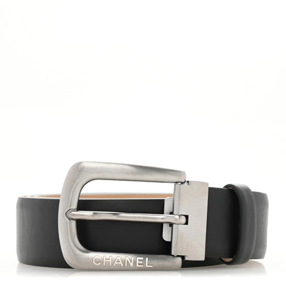 Chanel Calfskin Belt 95 38 Black 1 of 8
