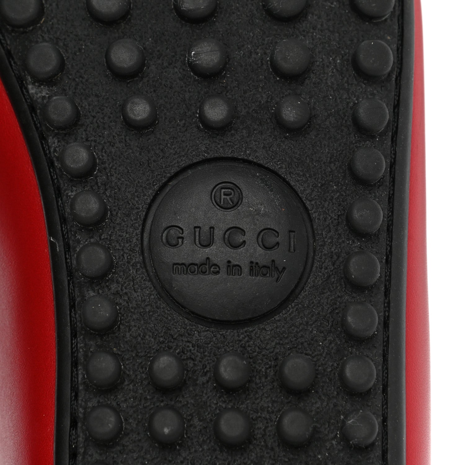 Gucci Guccissima Calfskin Mens Driver Loafers 6.5 Red 6 of 10