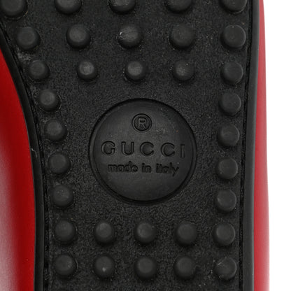 Gucci Guccissima Calfskin Mens Driver Loafers 6.5 Red 6 of 10