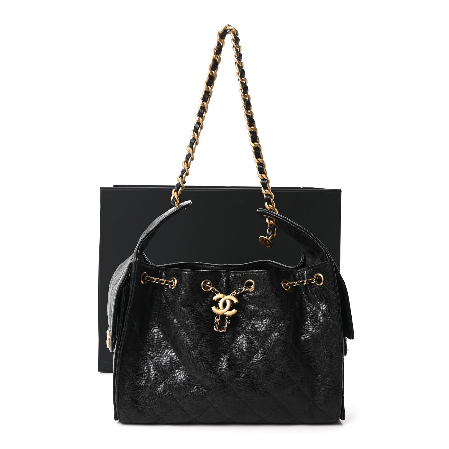 Caviar Quilted Small Chanel 25 Handbag Black