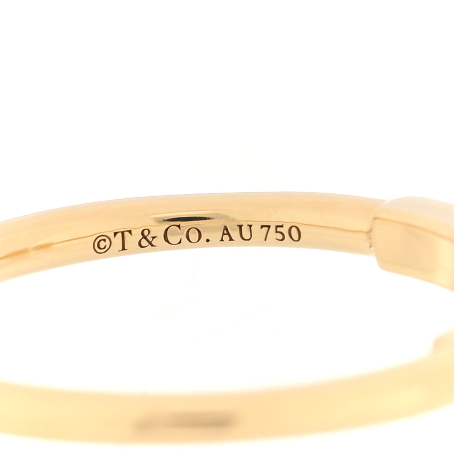 18K Yellow Gold T Wire Ring 54 6.75