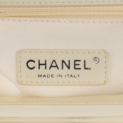 Chanel Patent Quilted Large Boy Flap White 6 of 7