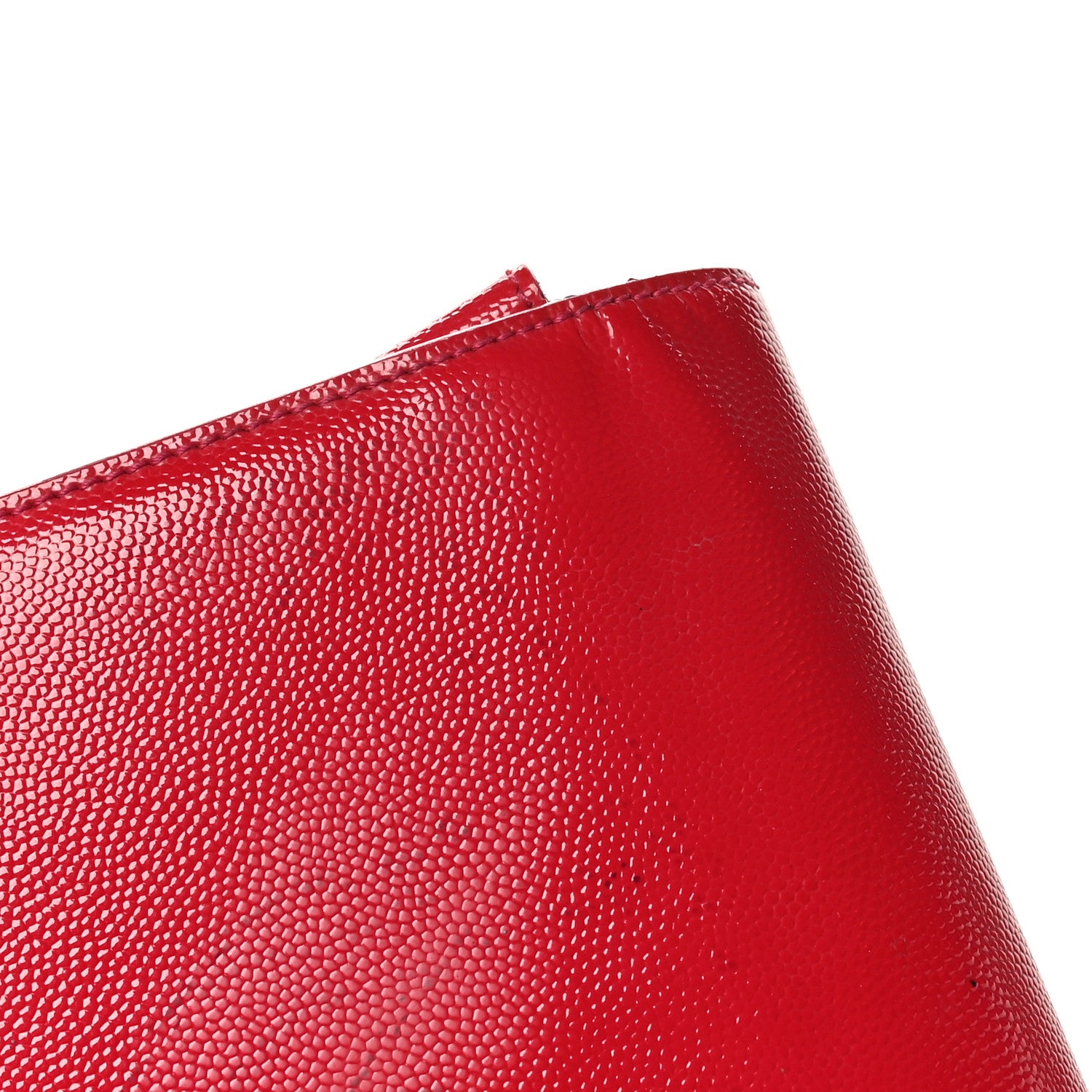 Saint Laurent Patent Grain De Poudre Classic Monogram Cassandre Clutch Fuchsia 11 of 11