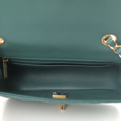 Chanel Lambskin Quilted Mini Rectangular Flap Green 5 of 11