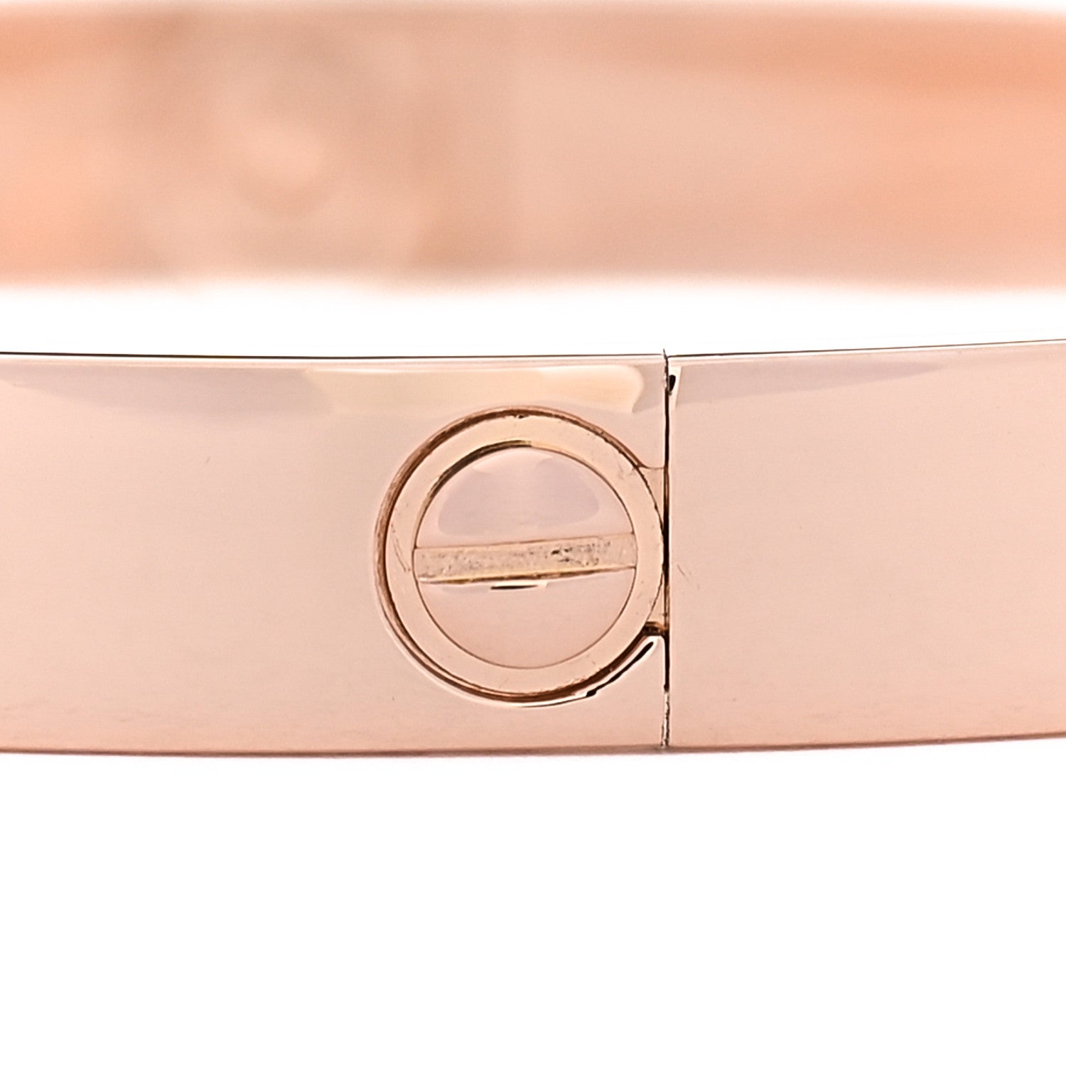 Cartier 18K Pink Gold 4 Diamond LOVE Bracelet 17 6 of 7