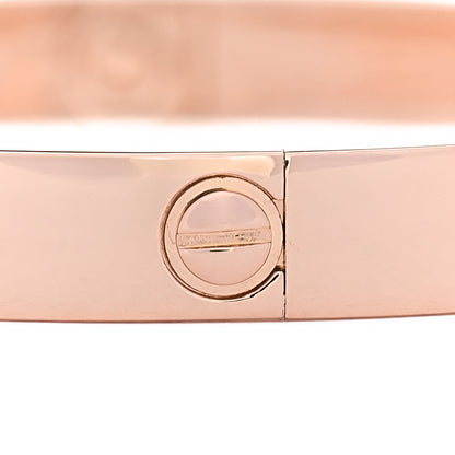 Cartier 18K Pink Gold 4 Diamond LOVE Bracelet 17 6 of 7