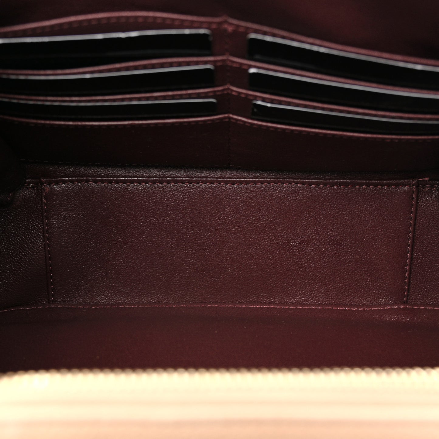 Caviar Quilted Large CC Filigree Vanity Case Beige Black