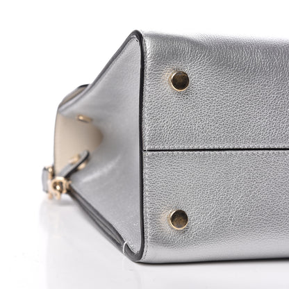 Christian Dior Metallic Grained Calfskin Medium Diorever Flap Silver 7 of 9