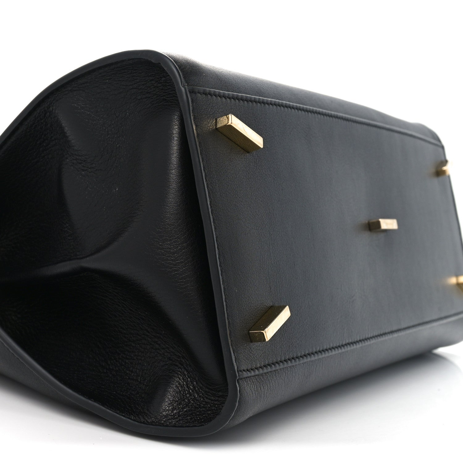Salvatore Ferragamo Calfskin Medium Hug Soft Bicolor Shoulder Bag Black Borgogna 8 of 9