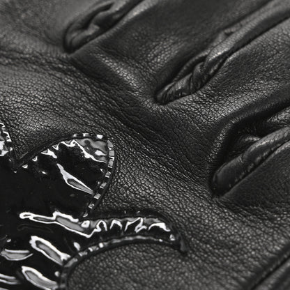 Chanel Lambskin Paris Dallas Fingerless CC Gloves 6 Black 9 of 9