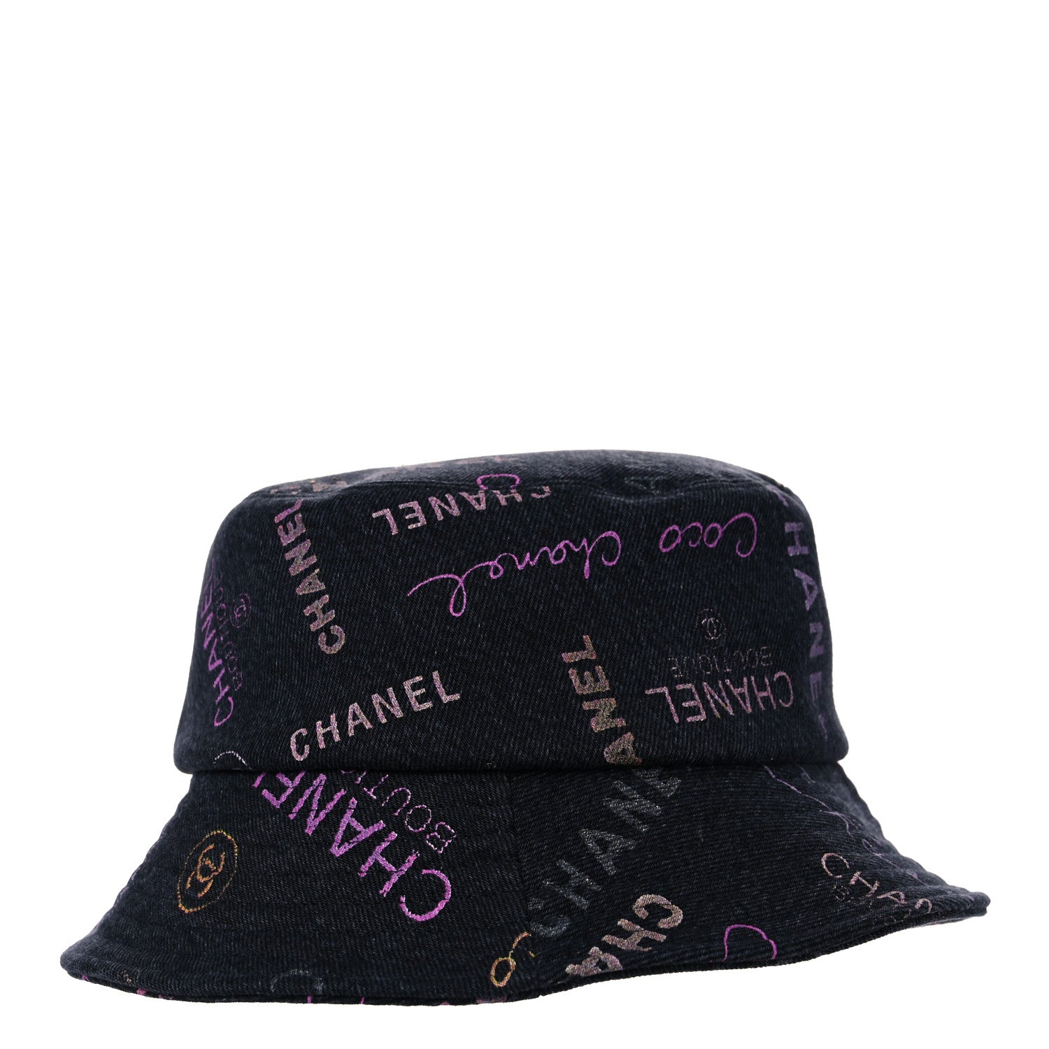 Chanel Denim Mood Cloche Bucket Hat S Black 4 of 6
